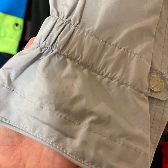 Cole Haan Signature Gray Hooded Rain Jacket Large - Picture 13 of 13